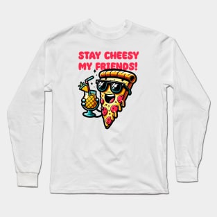 Pizza Slice and Pineapple Juice Long Sleeve T-Shirt